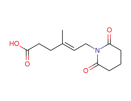Molecular Structure of 54719-41-4 (6-(2,6-dioxopiperidin-1-yl)-4-methylhex-4-enoic acid)