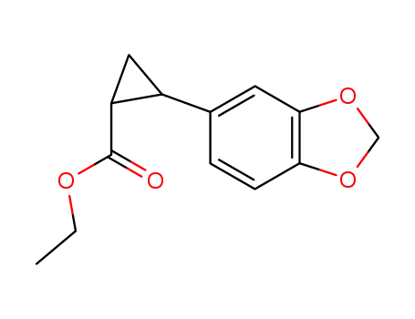 Molecular Structure of 54719-15-2 (ethyl 2-benzo[1,3]dioxol-5-ylcyclopropane-1-carboxylate)