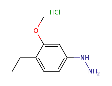 Molecular Structure of 876299-72-8 (Hydrazine, (4-ethyl-3-methoxyphenyl)-, monohydrochloride)