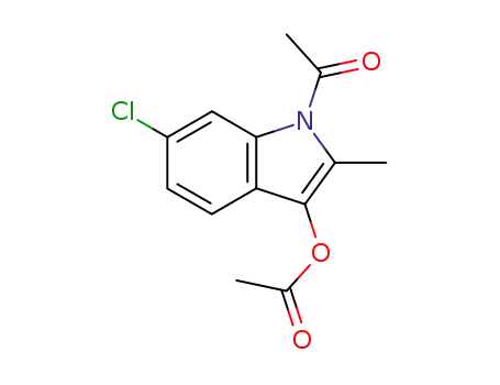 Molecular Structure of 5446-24-2 ((1-acetyl-6-chloro-2-methyl-indol-3-yl) acetate)