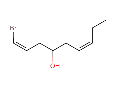 Molecular Structure of 87921-60-6 ((1Z,6Z)-1-bromo-1,6-nonadien-4-ol)