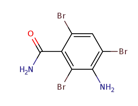 Molecular Structure of 5458-02-6 (3-amino-2,4,6-tribromo-benzamide)