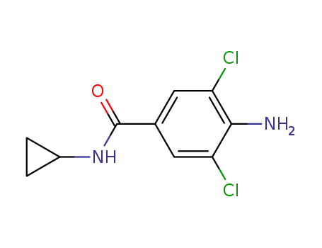 Molecular Structure of 60676-83-7 (4-amino-3,5-dichloro-N-cyclopropyl-benzamide)