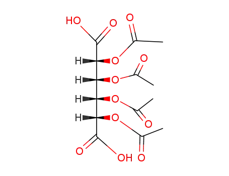 Molecular Structure of 113973-57-2 (tetra-O-acetyl-allo-mucic acid)