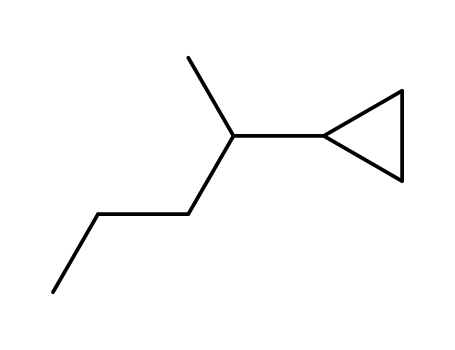 Molecular Structure of 5458-16-2 ((1-METHYLBUTYL)CYCLOPROPANE)