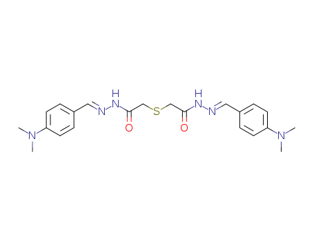 Aceticacid, thiodi-, bis[[p-(dimethylamino)benzylidene]hydrazide] (6CI,8CI) cas  5447-25-6