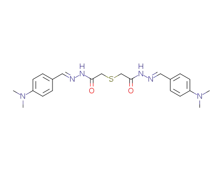 Molecular Structure of 5447-25-6 (N-[(4-dimethylaminophenyl)methylideneamino]-2-[[(4-dimethylaminophenyl )methylideneamino]carbamoylmethylsulfanyl]acetamide)