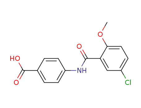 Molecular Structure of 60531-20-6 (4-[(5-CHLORO-2-METHOXYBENZOYL)AMINO]BENZOIC ACID)