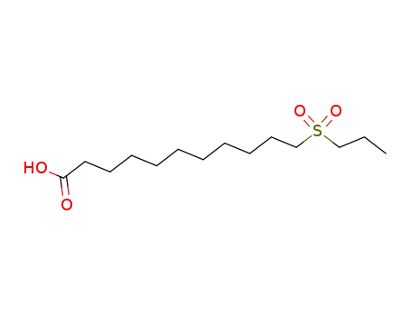 Molecular Structure of 5455-17-4 (11-propylsulfonylundecanoic acid)