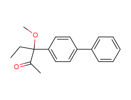 Molecular Structure of 5457-34-1 (3-(biphenyl-4-yl)-3-methoxypentan-2-one)