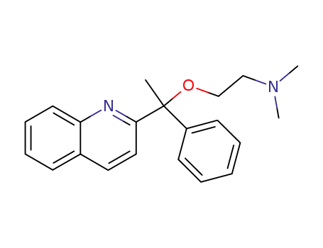 Molecular Structure of 5467-90-3 (N,N-dimethyl-2-(1-phenyl-1-quinolin-2-yl-ethoxy)ethanamine)