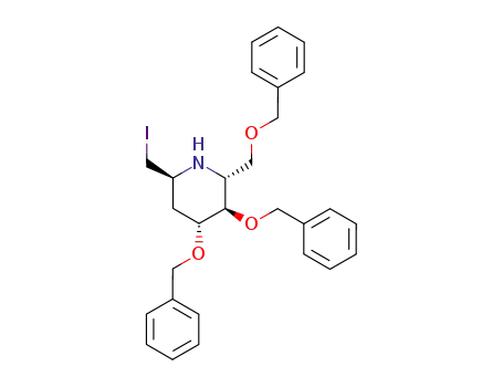 (2R,3R,4R,6S)-3,4-Bis-benzyloxy-2-benzyloxymethyl-6-iodomethyl-piperidine