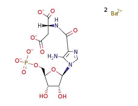 Molecular Structure of 6057-44-9 (N-Succinyl-5-aMinoiMidazole-4-carboxaMide Ribose 5'-Phosphate DibariuM Salt)