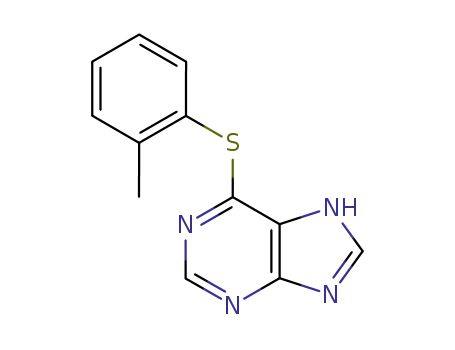 Molecular Structure of 5461-10-9 (6-[(2-methylphenyl)sulfanyl]-5H-purine)
