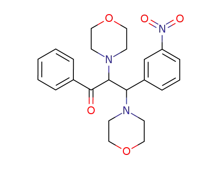 Molecular Structure of 5461-48-3 (2,3-di(morpholin-4-yl)-3-(3-nitrophenyl)-1-phenylpropan-1-one)