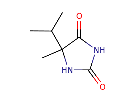 Molecular Structure of 150226-22-5 (2,4-Imidazolidinedione,5-methyl-5-(1-methylethyl)-,(+)-(9CI))