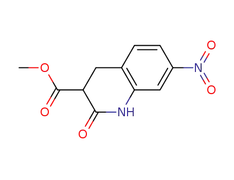 Molecular Structure of 545394-98-7 (METHYL 1,2,3,4-TETRAHYDRO-7-NITRO-2-OXOQUINOLINE-3-CARBOXYLATE)