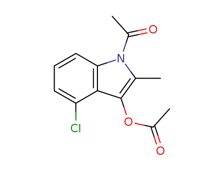 Molecular Structure of 5446-21-9 (1-acetyl-4-chloro-2-methyl-1H-indol-3-yl acetate)