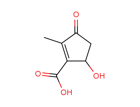 Molecular Structure of 785809-11-2 (5-hydroxy-2-methyl-3-oxo-cyclopent-1-enecarboxylic acid)