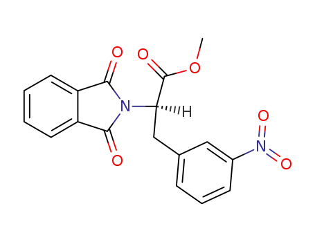 Molecular Structure of 5461-87-0 (methyl 2-(1,3-dioxo-1,3-dihydro-2H-isoindol-2-yl)-3-(3-nitrophenyl)propanoate)