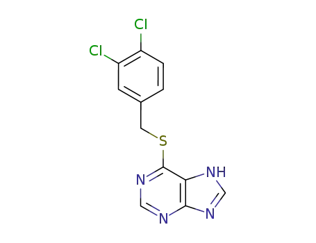 Molecular Structure of 5461-09-6 (6-[(3,4-dichlorobenzyl)sulfanyl]-5H-purine)