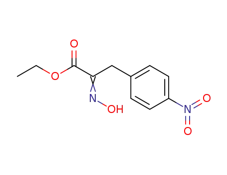 Molecular Structure of 5463-72-9 (ethyl (2E)-2-(hydroxyimino)-3-(4-nitrophenyl)propanoate)