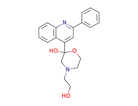 Molecular Structure of 5445-70-5 (4-(2-hydroxyethyl)-2-(2-phenylquinolin-4-yl)morpholin-2-ol)
