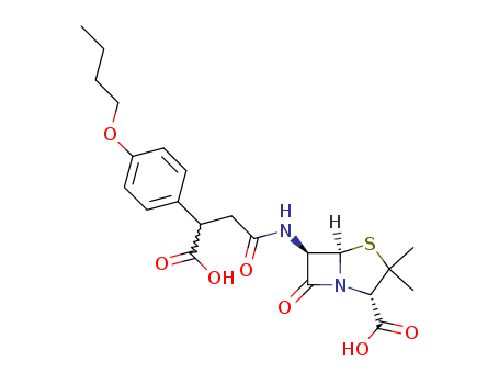 4-Thia-1-azabicyclo[3.2.0]heptane-2-carboxylicacid, 6-[[3-(4-butoxyphenyl)-3-carboxy-1-oxopropyl]amino]-3,3-dimethyl-7-oxo-,[2S-(2a,5a,6b)]- (9CI)