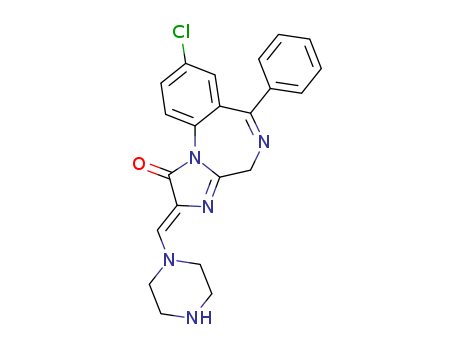 1H-Imidazo[1,2-a][1,4]benzodiazepin-1-one,8-chloro-2,4-dihydro-6-phenyl-2-(1-piperazinylmethylene)-