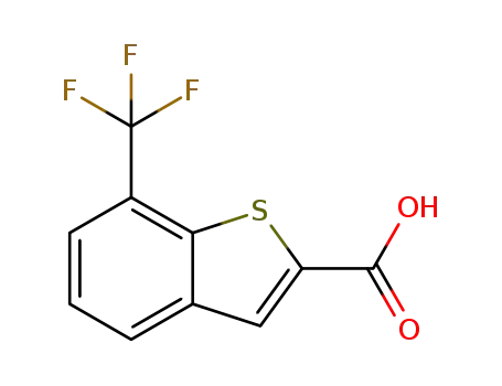 Molecular Structure of 550998-66-8 (7-(Trifluoromethyl)benzo[b]thiophene-2-carboxylic acid)