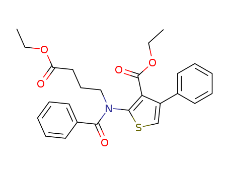 3-Thiophenecarboxylicacid, 2-[benzoyl(4-ethoxy-4-oxobutyl)amino]-4-phenyl-, ethyl ester cas  54805-47-9