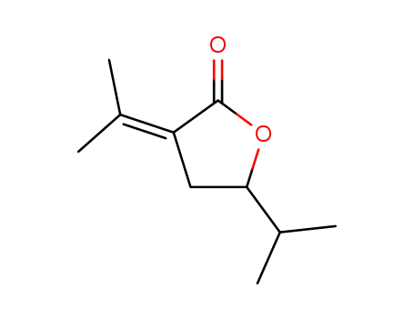 Molecular Structure of 62687-41-6 (5-(propan-2-yl)-3-(propan-2-ylidene)dihydrofuran-2(3H)-one)