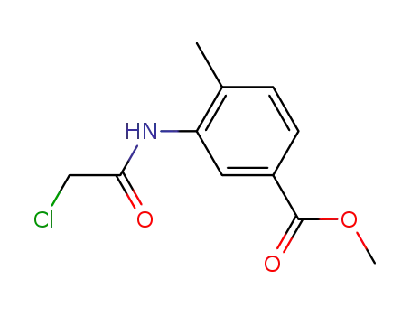 Molecular Structure of 54941-43-4 (METHYL 3-[(CHLOROACETYL)AMINO]-4-METHYLBENZOATE)