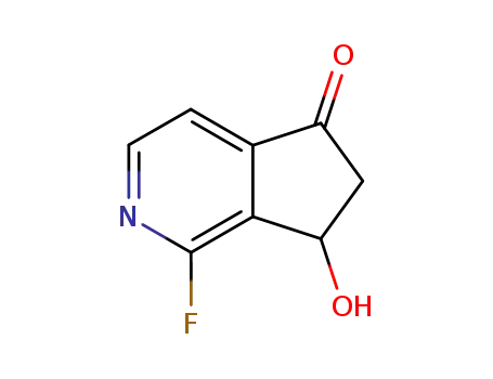 Molecular Structure of 609771-41-7 (1-fluoro-7-hydroxy-6,7-dihydro-[2]pyrindin-5-one)