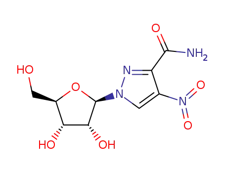 4-nitro-1-β-<i>D</i>-ribofuranosyl-1<i>H</i>-pyrazole-3-carboxylic acid amide