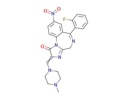 1H-Imidazo[1,2-a][1,4]benzodiazepin-1-one,6-(2-fluorophenyl)-2,4-dihydro-2-[(4-methyl-1-piperazinyl)methylene]-8-nitro-