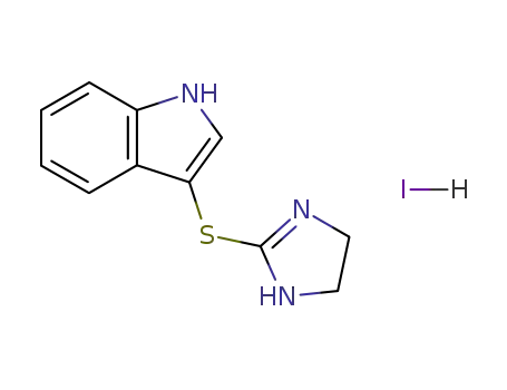 3-(2-imidazolin-2-ylthio)-indole hydriodide