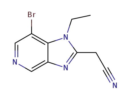 (7-bromo-1-ethyl-1H-imidazo[4,5-c]pyridin-2-yl)acetonitrile