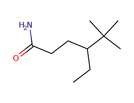 Molecular Structure of 54789-39-8 (4-Ethyl-5,5-dimethylhexanamide)