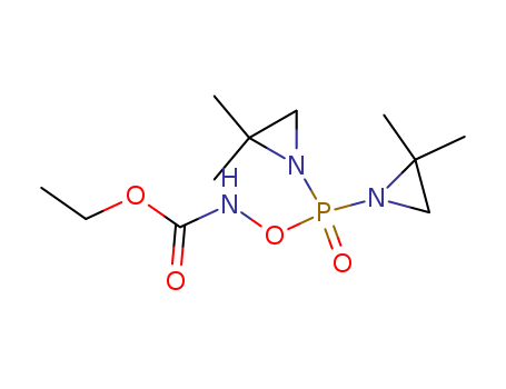 Carbamic acid,[[bis(2,2-dimethyl-1-aziridinyl)phosphinyl]oxy]-, ethyl ester (9CI) cas  54805-58-2