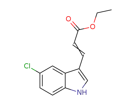 Molecular Structure of 1421282-90-7 (ethyl-3-(5-chloro-1H-indol-3-yl)acrylate)