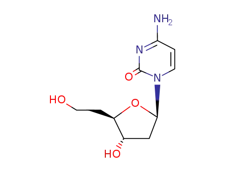 Molecular Structure of 61221-85-0 (4-amino-1-(2,5-dideoxy-beta-D-erythro-hexofuranosyl)pyrimidin-2(1H)-one)