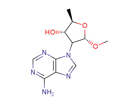 Molecular Structure of 55073-83-1 (methyl 2-(6-amino-9H-purin-9-yl)-2,5-dideoxypentofuranoside)