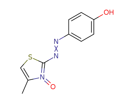 Molecular Structure of 60875-28-7 (4-[(3-hydroxy-4-methyl-1,3-thiazol-2(3H)-ylidene)hydrazinylidene]cyclohexa-2,5-dien-1-one)