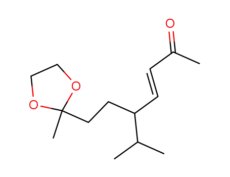 Molecular Structure of 57782-64-6 (3-Hepten-2-one, 6-methyl-5-[2-(2-methyl-1,3-dioxolan-2-yl)ethyl]-, (E)-)