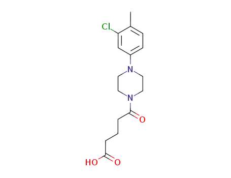 Molecular Structure of 108977-02-2 (5-[4-(3-chloro-4-methyl-phenyl)-piperazino]-5-oxo-valeric acid)