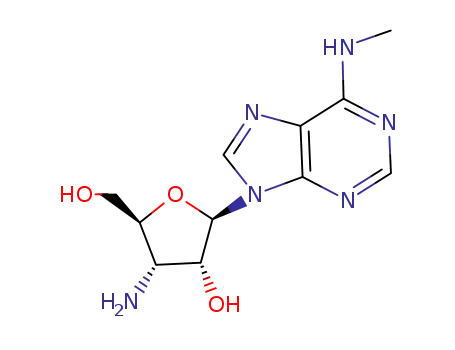 Molecular Structure of 6088-33-1 (N(6)-methyl-3'-amino-3'-deoxyadenosine)