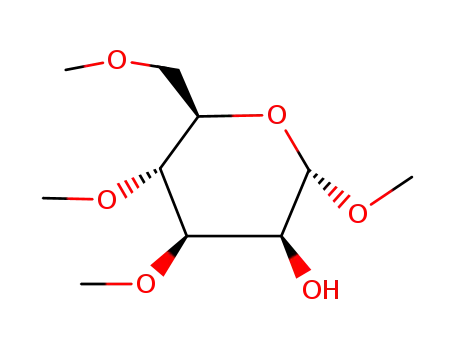 Molecular Structure of 6150-07-8 (Methyl 3-O,4-O,6-O-trimethyl-α-D-mannopyranoside)