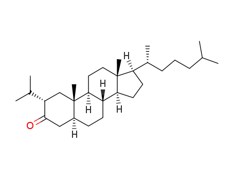 Molecular Structure of 55162-60-2 (2α-(1-Methylethyl)-5α-cholestan-3-one)