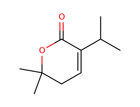 Molecular Structure of 97411-31-9 (6,6-dimethyl-3-(propan-2-yl)-5,6-dihydro-2H-pyran-2-one)
